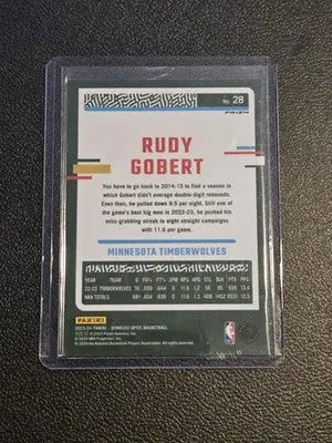 2023-24 Donruss Optic #28 Rudy Gobert Purple Shock - Basketball Card Single