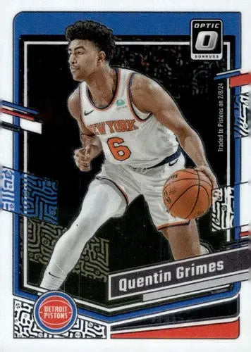 2023-24 Donruss Optic #46 Quentin Grimes NM-MT Pistons ID:78596 - Basketball Card Single