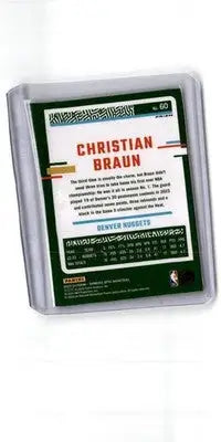 2023-24 Donruss Optic #60 Christian Braun Hyper Pink - Basketball Card Single