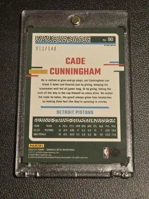 2023-24 Donruss Optic #90 Cade Cunningham Lime Green #/149 - Basketball Card Single