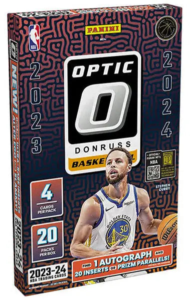 2023-24 Donruss Optic Basketball Hobby Box featuring exclusive optic basketball cards