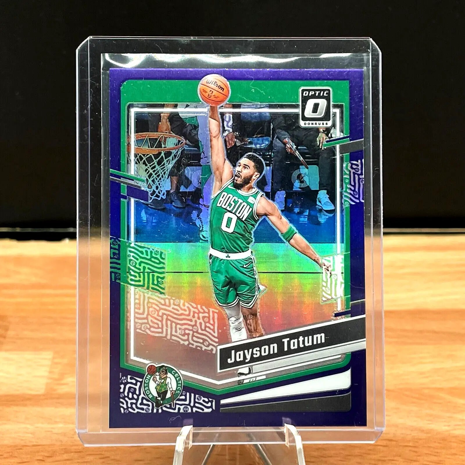 2023-24 Donruss Optic Basketball- Jayson Tatum -Purple Prizm #140 Boston Celtics - Basketball Card Single