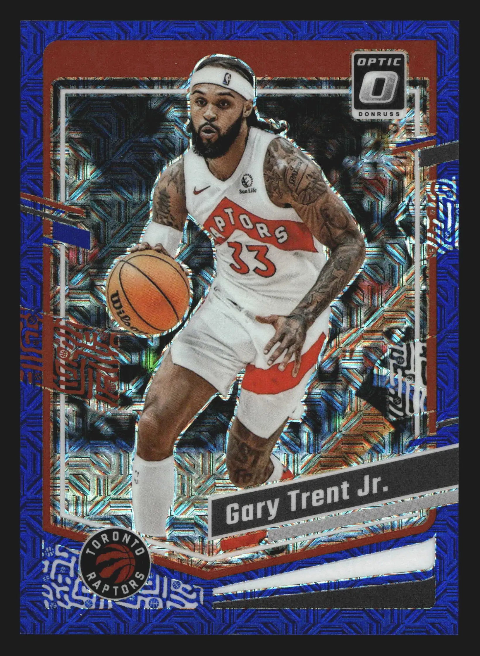 2023-24 Donruss Optic Gary Trent Jr. #49 Blue Mojo Prizm 20/24 Toronto Raptors - Basketball Card Single