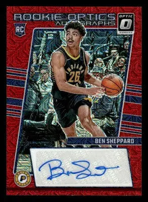2023-24 Donruss Optic #ROA-SHP Ben Sheppard Rookie Optics Autographs Choice - Basketball Card Single