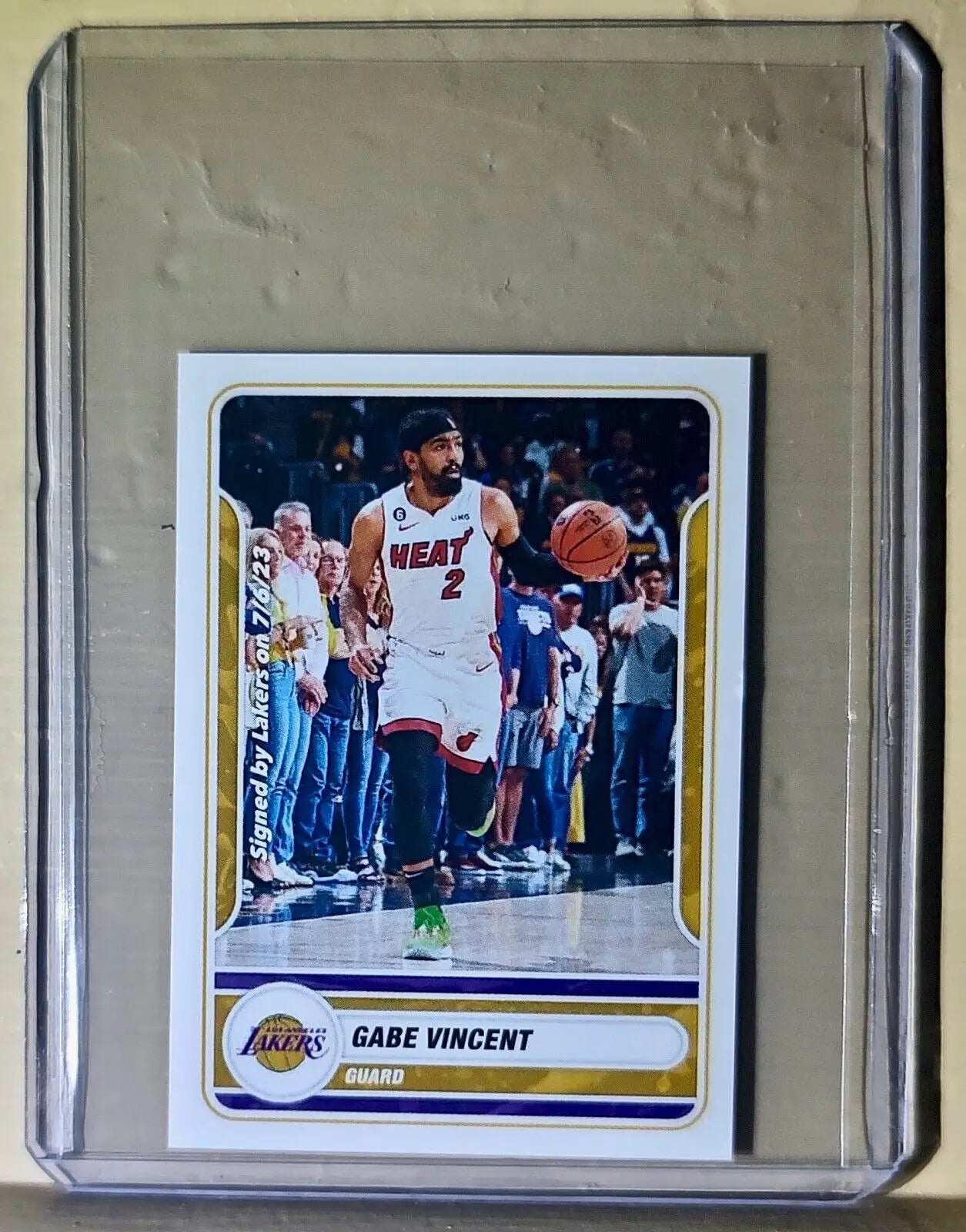 2023-24 Gabe Vincent Panini NBA Basketball #369 Sticker Los Angeles Lakers - Basketball Card Single