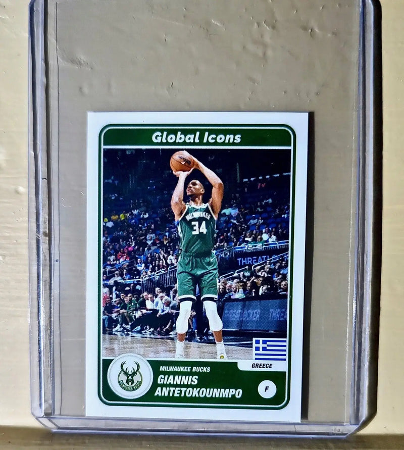 2023-24 Giannis Antetokounmpo Panini NBA Basketball #62 Global Icons Sticker - Basketball Card Single