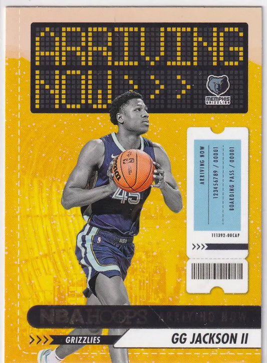2023-24 HOOPS #11 GG JACKSON II ARRIVING NOW- MEMPHIS GRIZZLIES - Basketball Card Single