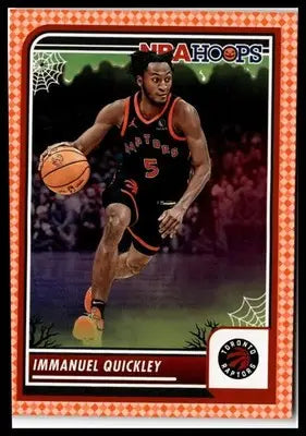 2023-24 Hoops Haunted Hoops #105 Immanuel Quickley Orange - Basketball Card Single