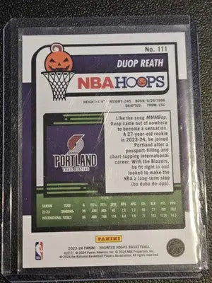 2023-24 Hoops Haunted Hoops #111 Duop Reath Holo Candy - Basketball Card Single