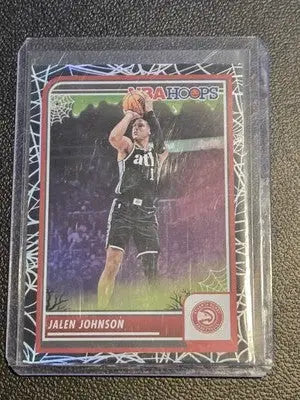 2023-24 Hoops Haunted Hoops #119 Jalen Johnson Holo Webs - Basketball Card Single