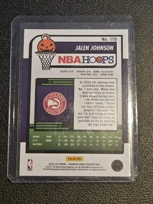 2023-24 Hoops Haunted Hoops #119 Jalen Johnson Holo Webs - Basketball Card Single
