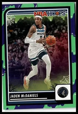 2023-24 Hoops Haunted Hoops #128 Jaden McDaniels Slime - Basketball Card Single