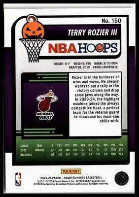 2023-24 Hoops Haunted Hoops #150 Terry Rozier III Orange - Basketball Card Single