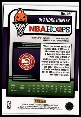 2023-24 Hoops Haunted Hoops #160 De’Andre Hunter - Basketball Card Single