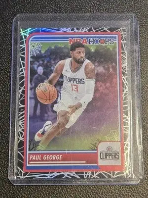 2023-24 Hoops Haunted Hoops #20 Paul George Holo Webs - Basketball Card Single