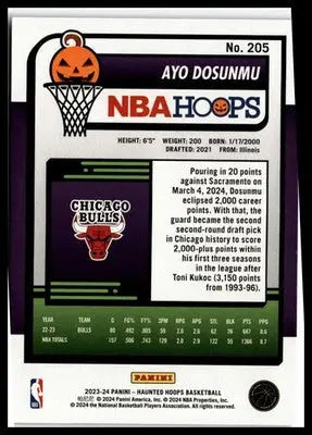 2023-24 Hoops Haunted Hoops #205 Ayo Dosunmu - Basketball Card Single