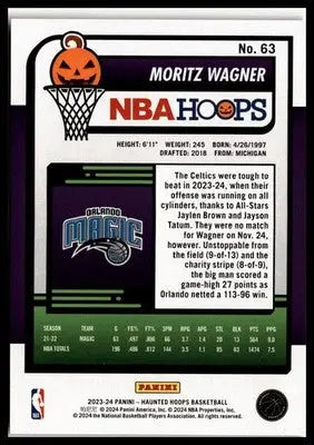 2023-24 Hoops Haunted Hoops #63 Moritz Wagner Orange - Basketball Card Single