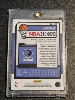 2023-24 Hoops Premium Stock #102 Ja Morant Ice Prizm - Basketball Card Single