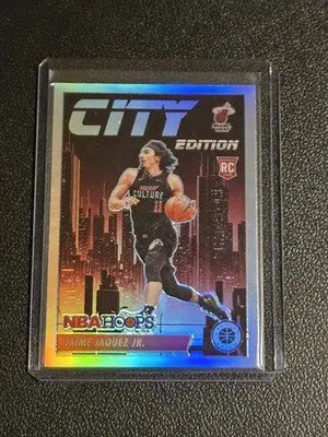 2023-24 Hoops Premium Stock #22 Jaime Jaquez Jr. City Edition Silver Prizm - Basketball Card Single