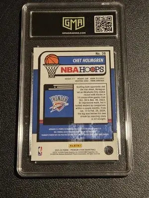 2023-24 Hoops Premium Stock #38 Chet Holmgren GMA 8.5 - Basketball Card Single