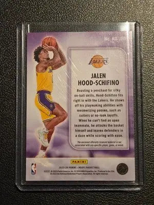 2023-24 Hoops #RS-JHS Jalen Hood-Schifino Rise n Shine Memorabilia