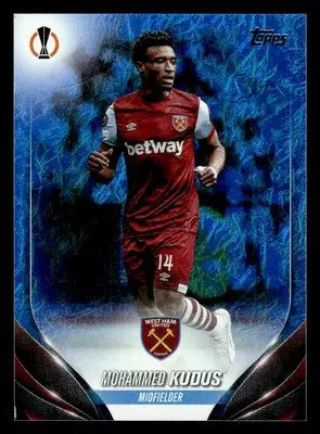 2023-24 Jade Edition UEFA Club Comps #110 Mohammed Kudus #110 Blue Jade #/175 - Soccer Card Single
