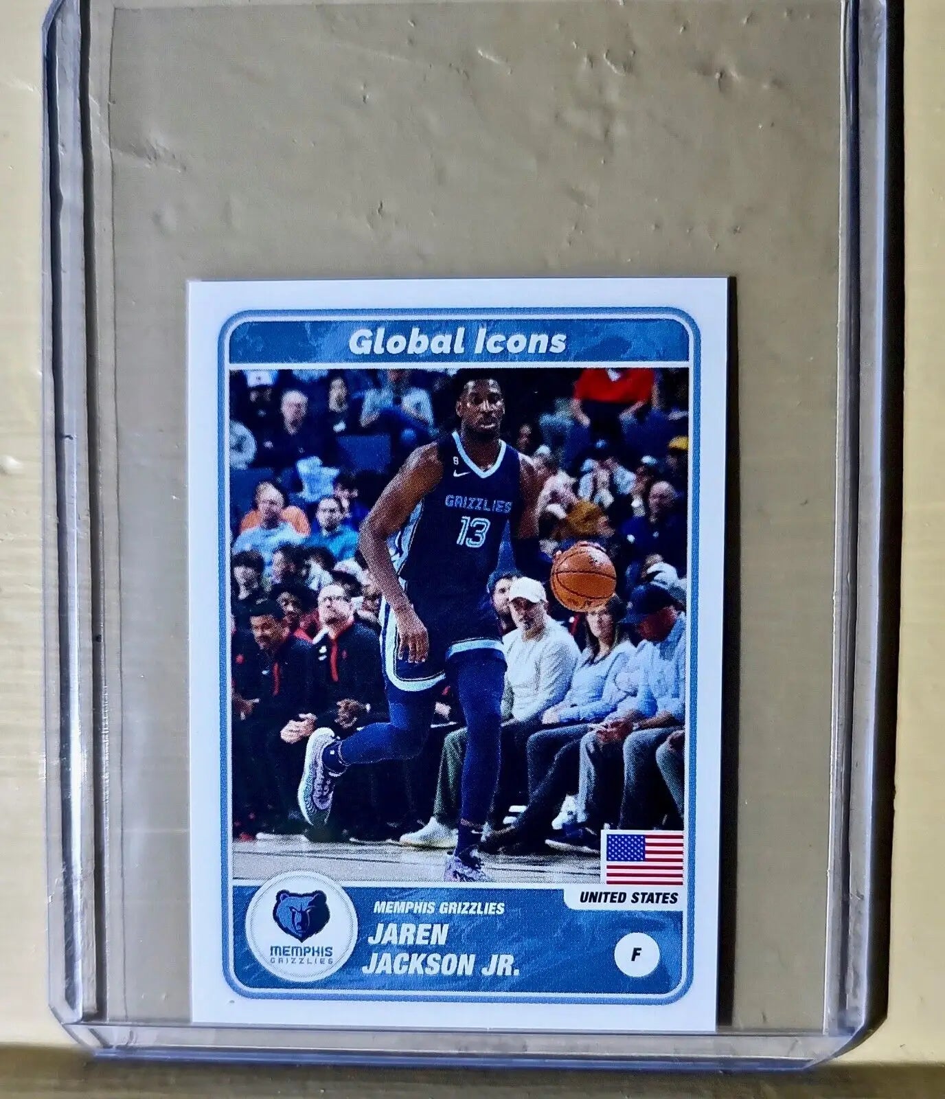 2023-24 Jaren Jackson Jr. Panini NBA Basketball #71 Global Icons Sticker - Basketball Card Single