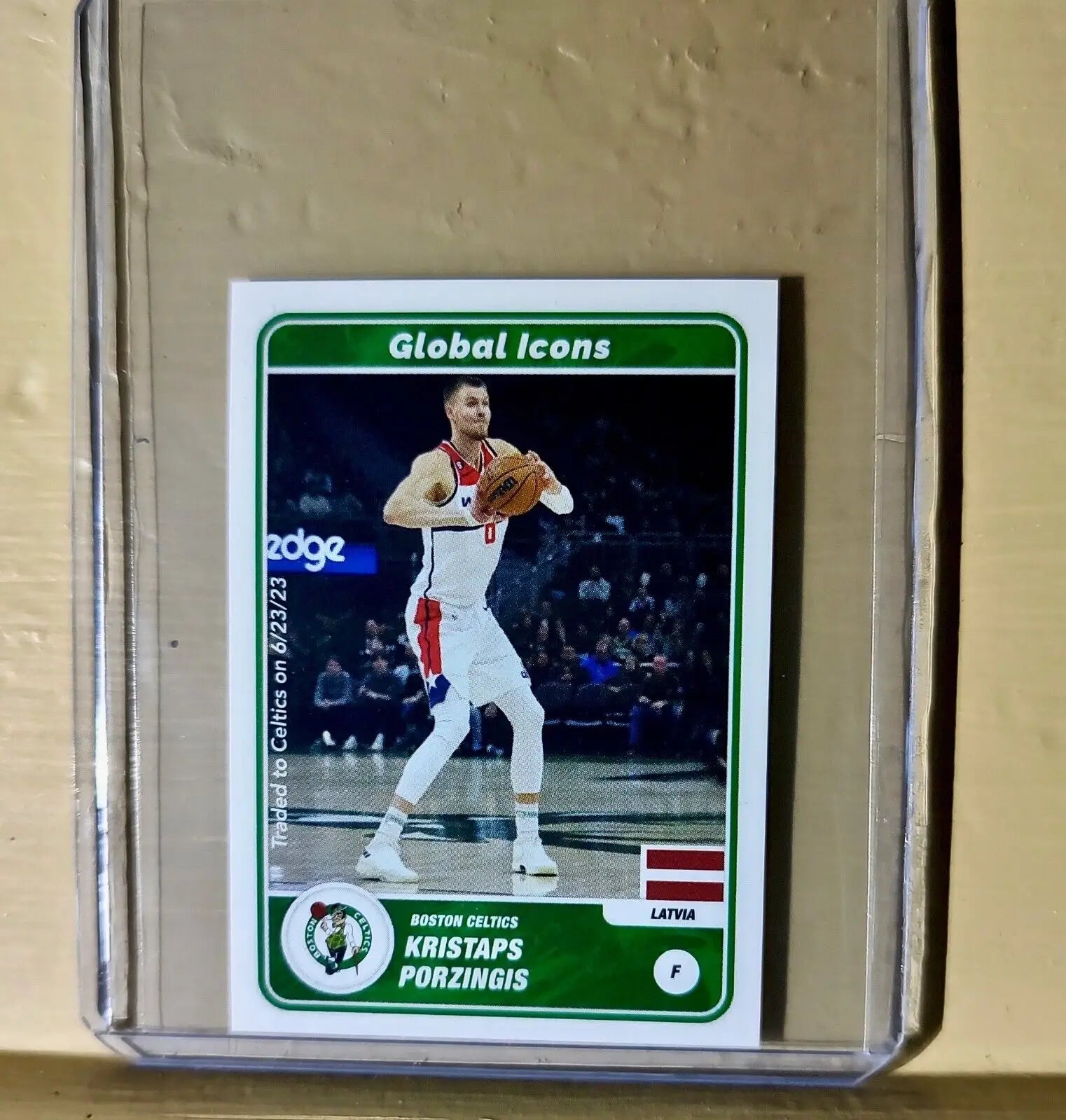 2023-24 Kristaps Porzingis Panini NBA Basketball #56 Global Icons Sticker - Basketball Card Single
