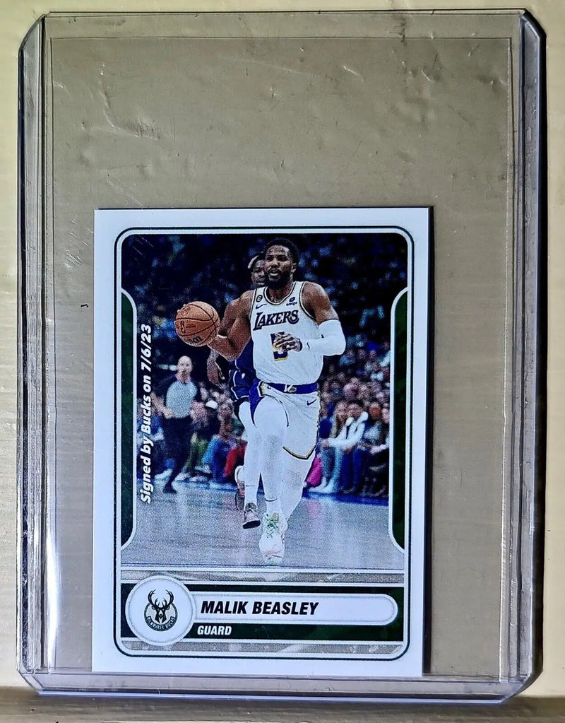 2023-24 Malik Beasley Panini NBA Basketball #223 Sticker Milwaukee Bucks - Basketball Card Single