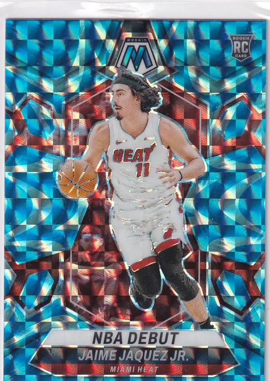2023-24 MOSAIC #267 JAMIE JAQUEZ JR REACTIVE BLUE- MIAMI HEAT - Basketball Card Single