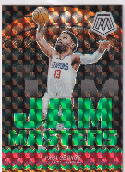 2023-24 MOSAIC #4 PAUL GEORGE GREEN JAM MASTERS- LOS ANGELES CLIPPERS - Basketball Card Single