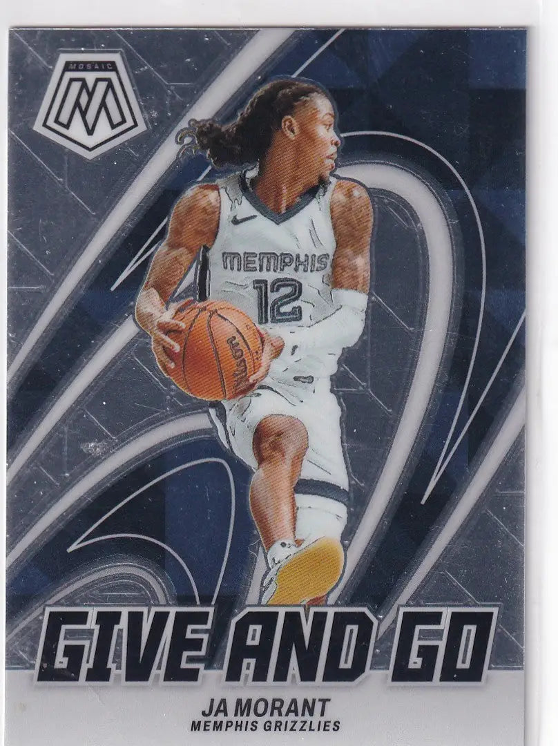 2023-24 MOSAIC #9 JA MORANT GIVE AND GO- MEMPHIS GRIZZLIES - Basketball Card Single