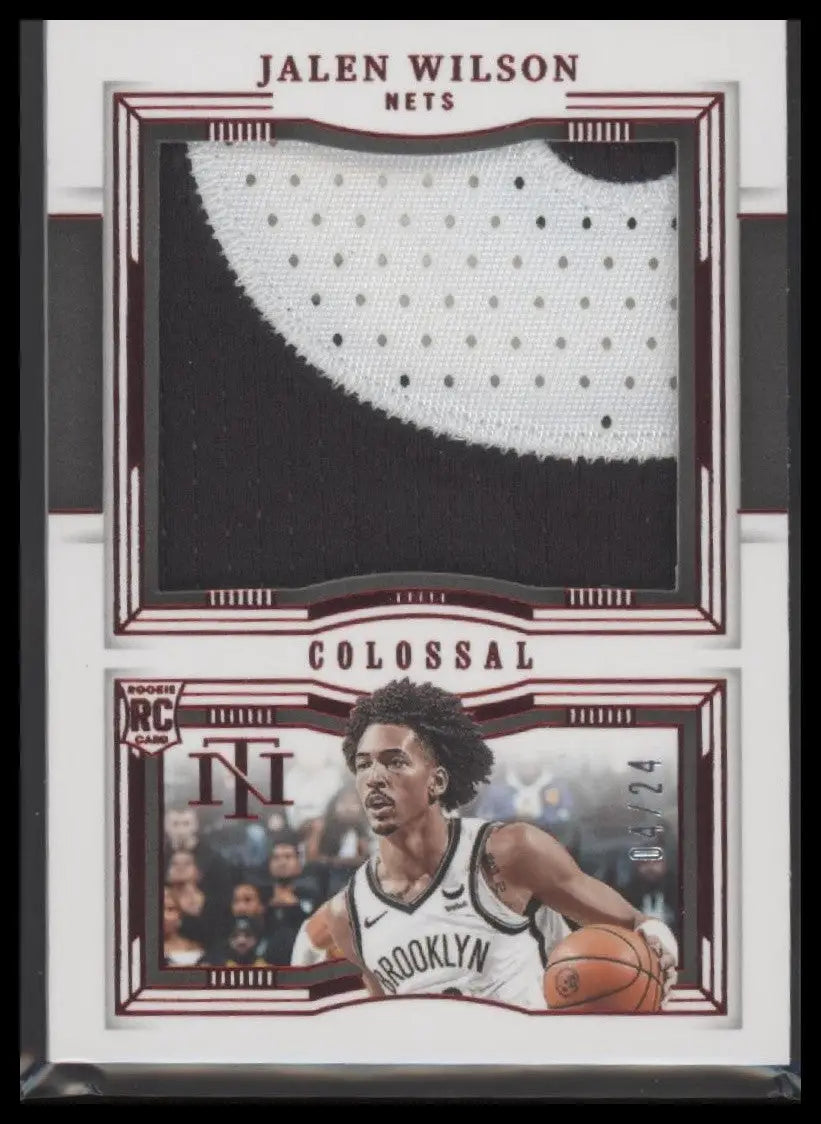 2023-24 National Treasures #CR-WLS Jalen Wilson Colossal Rookie Mat Intl #/24 - Basketball Card Single
