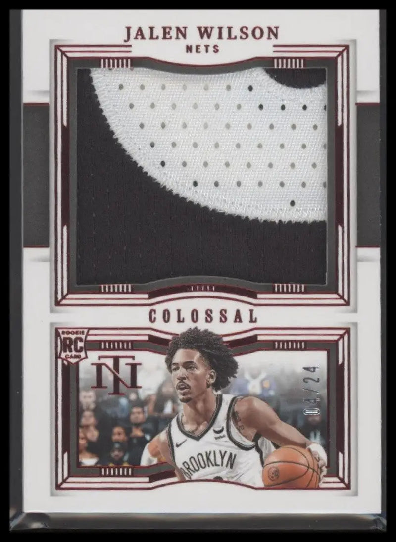 2023-24 National Treasures #CR-WLS Jalen Wilson Colossal Rookie Mat Intl #/24 - Basketball Card Single