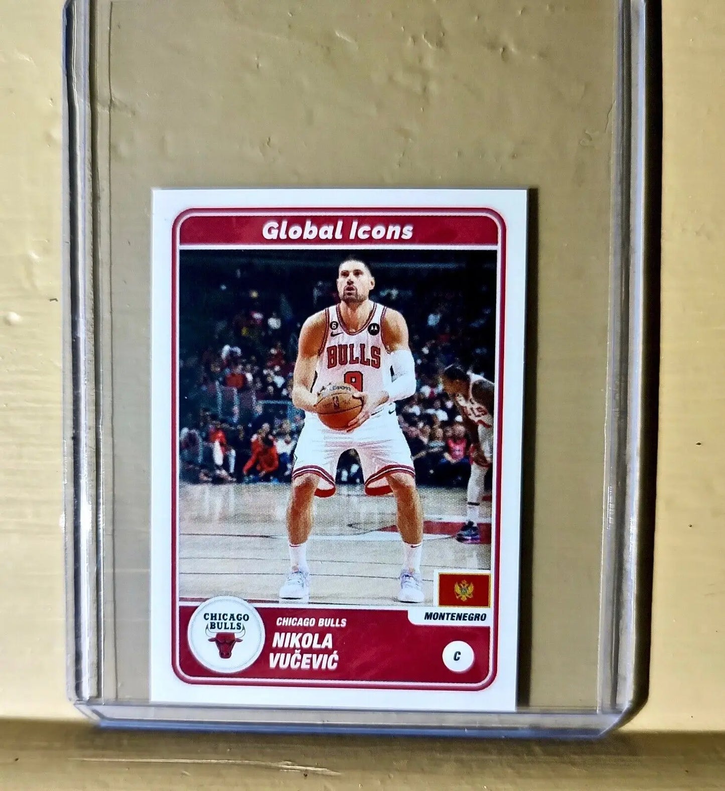 2023-24 Nikola Vučević Panini NBA Basketball #57 Global Icons Sticker - Basketball Card Single