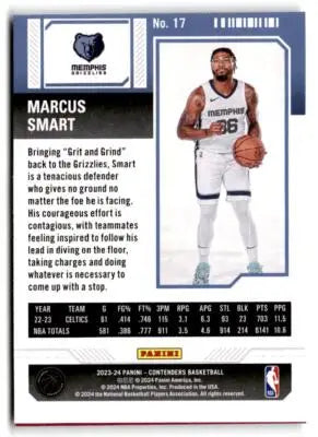 2023-24 Panini Contenders #17 Marcus Smart - Basketball Card Single