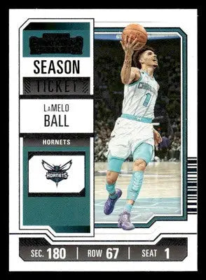 2023-24 Panini Contenders #26 LaMelo Ball Season Ticket Charlotte Hornets - Basketball Card Single