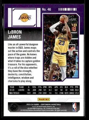 2023-24 Panini Contenders #46 LeBron James - Basketball Card Single