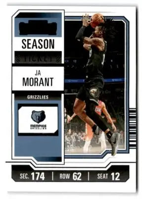 2023-24 Panini Contenders #74 Ja Morant Season Ticket Retail - Basketball Card Single