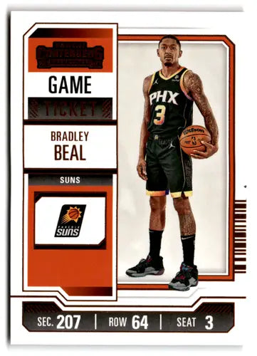 2023-24 Bradley Beal basketball game ticket bronze Panini Contenders NM-MT Sun ID 74037