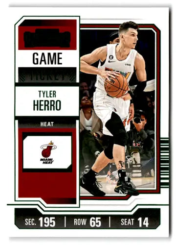 2023-24 Panini Contenders Game Ticket Green Tyler Herro NM-MT Heat ID 74574
