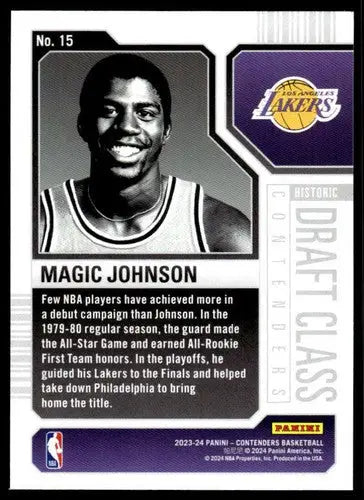 2023-24 Panini Contenders Historic Draft Class Contenders #15 Magic Joh ID:75003 - Basketball Card Single