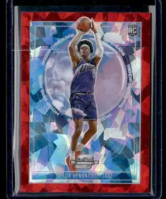 2023-24 Panini Contenders Optic #22 Taylor Hendricks Hoop Dreams Red Ice #/175 - Basketball Card Single