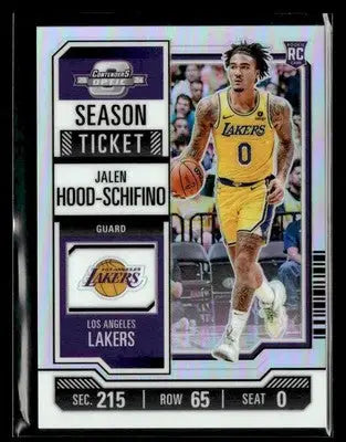 2023-24 Panini Contenders Optic #72 Jalen Hood-Schifino Silver - Basketball Card Single