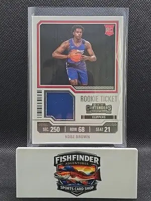 2023-24 Panini Contenders - Rookie Ticket Swatches Kobe Brown #RTS-BRN (MEM RC) - Basketball Card Single