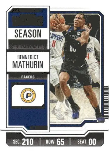 2023-24 Panini Contenders Season Ticket Retail #10 Bennedict Mathurin N ID:74190 - Basketball Card Single