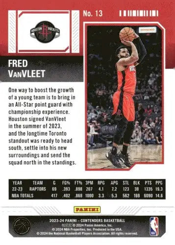 2023-24 Panini Contenders Season Ticket Retail #13 Fred VanVleet NM-MT ID:74192 - Basketball Card Single