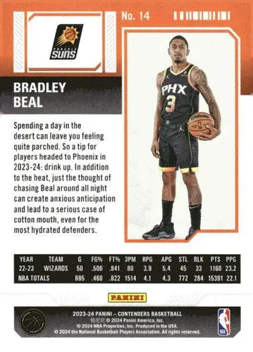Bradley Beal basketball card from 2023-24 Panini Contenders Season Ticket retail