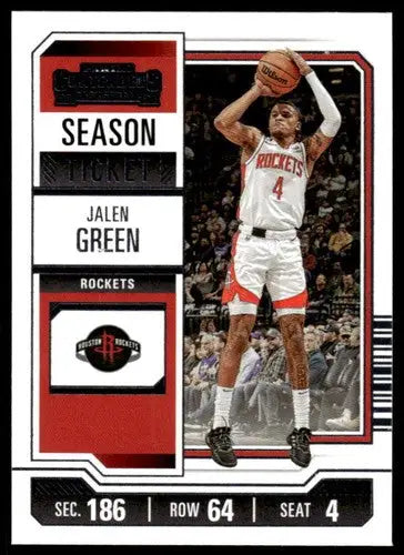 2023-24 Panini Contenders Season Ticket Retail #16 Jalen Green NM-MT Ro ID:74195 - Basketball Card Single