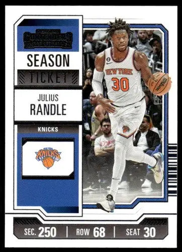 Julius Randle basketball card from Panini Contenders Season Ticket retail series